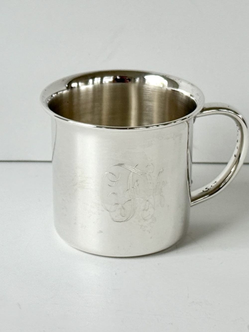 Wallace Sterling Silver .925 Baby / Child Cup with Monogram C M F - New